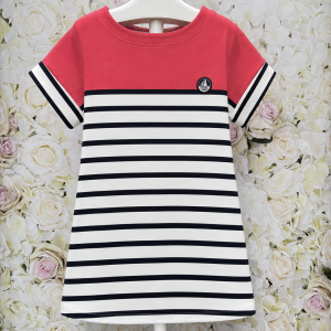 Pink Striped T-shirt Dress by Petit Bateau