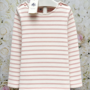 Pink Glitter Crew Neck Jumper by Petit Bateau