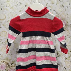 Knitted Striped Jumper Dress