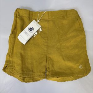 Mustard Linen Short by Petit Bateau