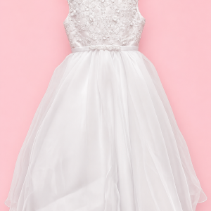 Joan Calabrese Appliqué Flower Communion Dress