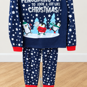 Navy Penguin Christmas Pyjamas