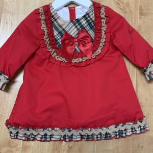 Red Tartan Long Sleeve Christmas Dress